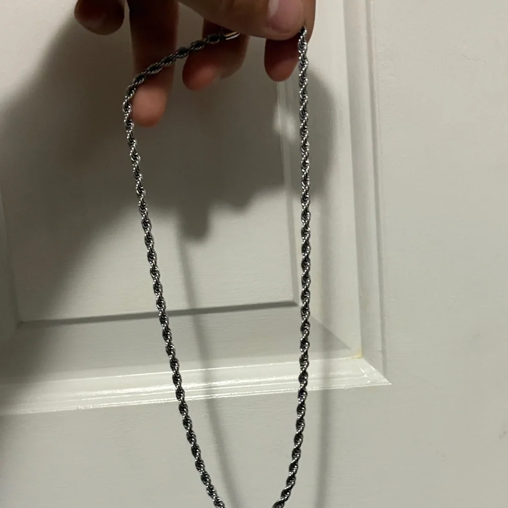 Silver Rope Chain Necklace - Picture 3 of 3